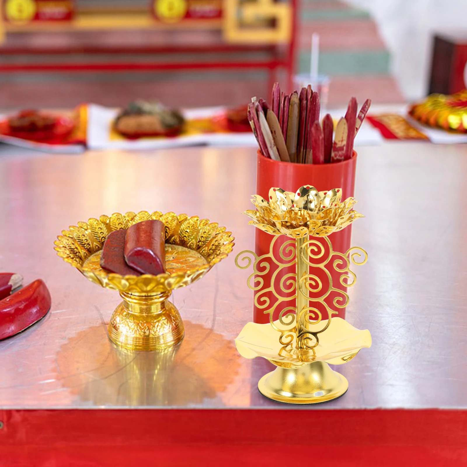 2pcs Alloy Candlestick Golden Shape 6.5inch Decorative Lamp Base Tea Light Holders Religious Stand
2pcs Alloy Candlestick Golden Shape 6.5inch Decorative Lamp Base Tea Light Holders Religious Stand