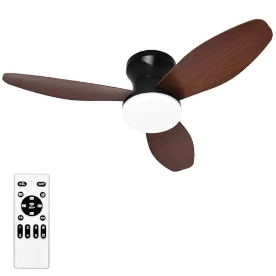 Small ceiling fan with lights for bedrooms, ABS plastic, white, quiet DC motor with 6 speeds, dimmable LED and adjustable color
Small ceiling fan with lights for bedrooms, ABS plastic, white, quiet DC motor with 6 speeds, dimmable LED and adjustable color