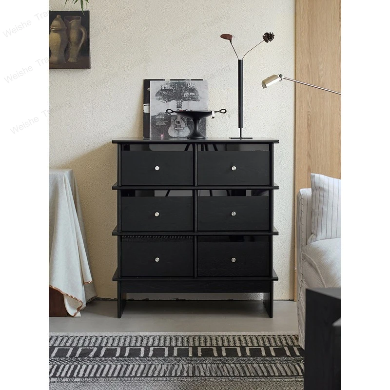 Black chest of drawers Living room Solid wood chest against the wall Locker Sofa side cabinet Living room entrance cabinet
Black chest of drawers Living room Solid wood chest against the wall Locker Sofa side cabinet Living room entrance cabinet