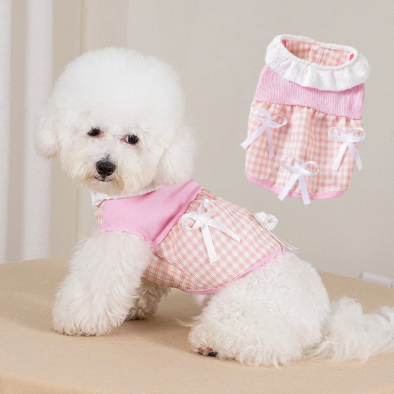 Spring Summer Thin Cotton Pet Dog Clothes Pink Plaid Cute Bow Vest For Small Medium Dog Puppy Outerdoor Vest Clothing Yorkshire
Spring Summer Thin Cotton Pet Dog Clothes Pink Plaid Cute Bow Vest For Small Medium Dog Puppy Outerdoor Vest Clothing Yorkshire