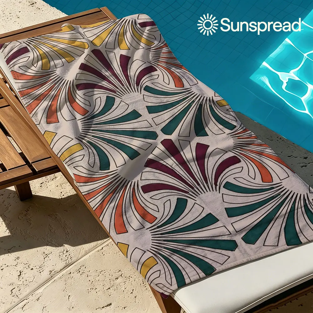 Art Deco Fan Motif Quick Drying Bath Towel Microfiber beach towel light weight swimming camping yoga beach out
Art Deco Fan Motif Quick Drying Bath Towel Microfiber beach towel light weight swimming camping yoga beach out