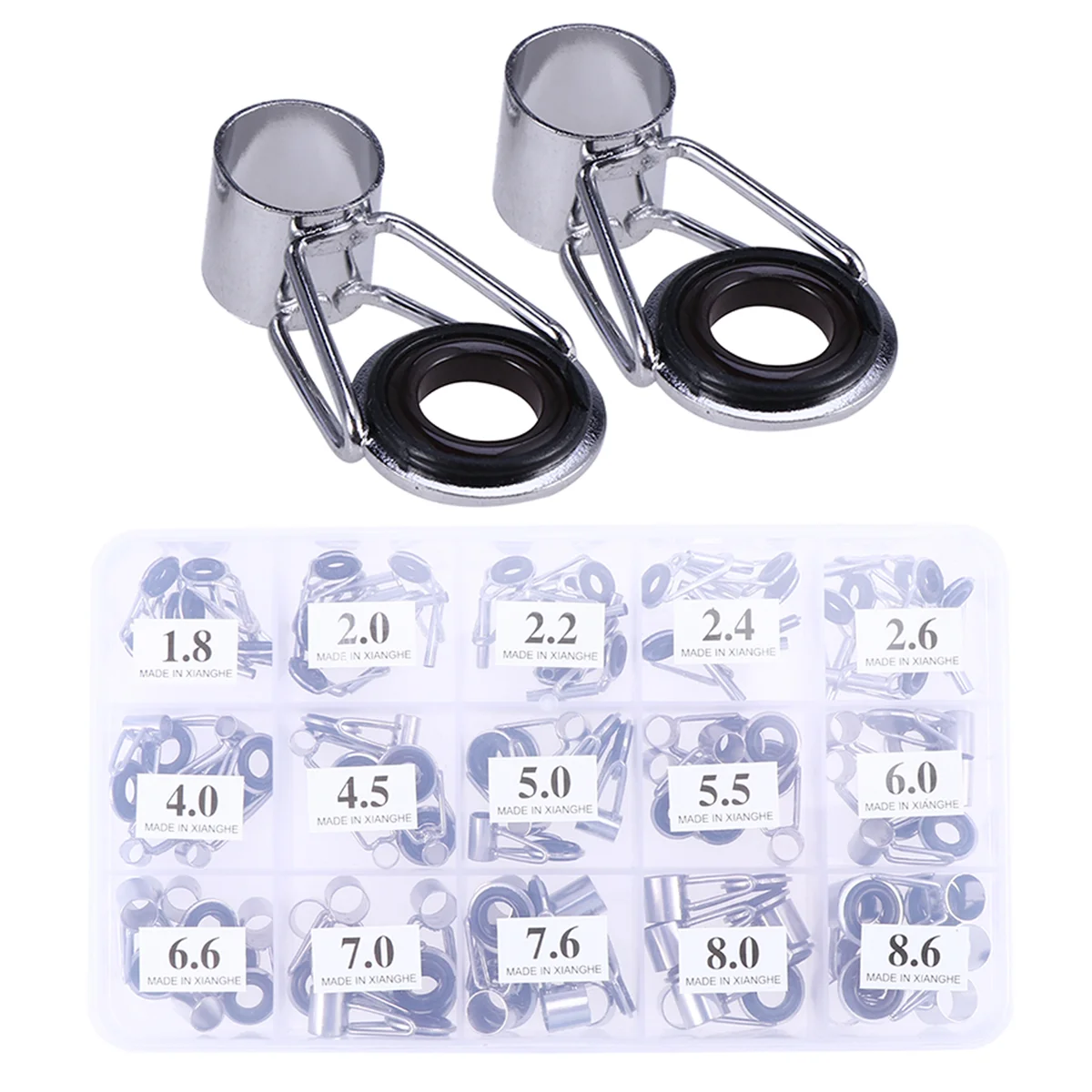 75pcs Fishing Rod Pole Guides Tip Rings Repair Kit Fishing rod guide Fishing rod guide tip Fish Pole Repair Kit
75pcs Fishing Rod Pole Guides Tip Rings Repair Kit Fishing rod guide Fishing rod guide tip Fish Pole Repair Kit