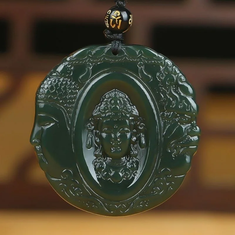 Нефритовый кулон из хэтяньского нефрита с изображением Будды-демона, символизирующий единую мысль, для мужчин и женщин
Нефритовый кулон из хэтяньского нефрита с изображением Будды-демона, символизирующий единую мысль, для мужчин и женщин