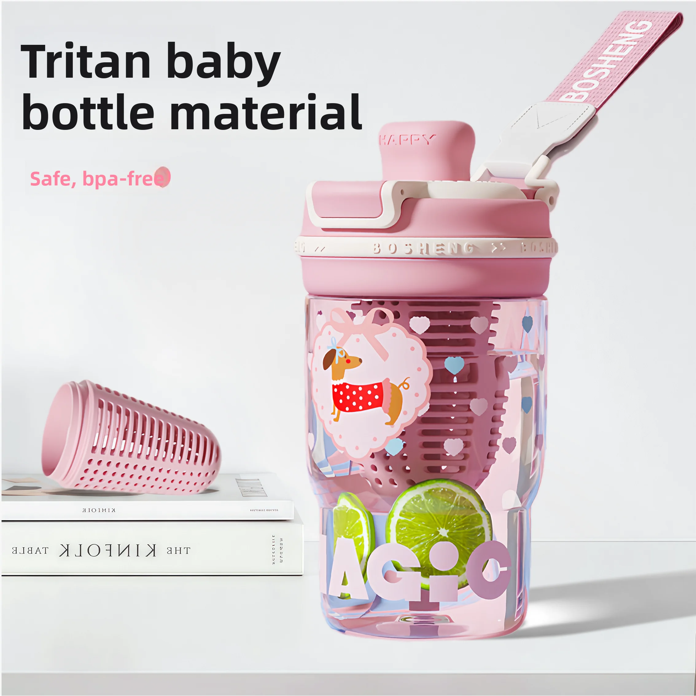 Tritan Plastic Water Cup for Infants And Toddlers with Handle Dual Drink Cap Portable Cup Cute Animal Pattern Non-BPA Boiling...
Tritan Plastic Water Cup for Infants And Toddlers with Handle Dual Drink Cap Portable Cup Cute Animal Pattern Non-BPA Boiling...