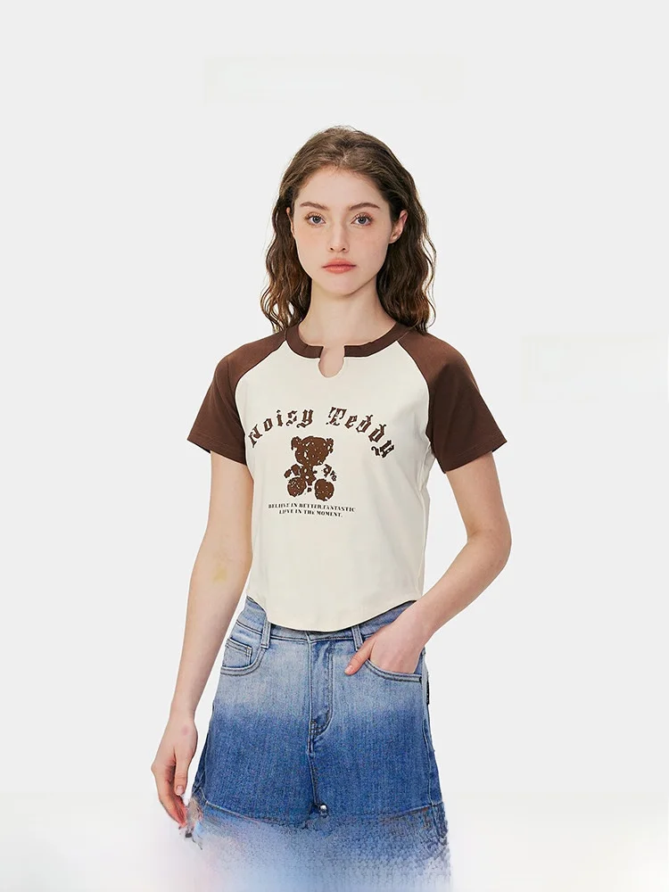 Новинка лета: женская футболка с принтом милого медведя, свободного кроя, из смесового хлопка с эластичными волокнами, повседневная, в ярких цветах.
Новинка лета: женская футболка с принтом милого медведя, свободного кроя, из смесового хлопка с эластичными волокнами, повседневная, в ярких цветах.