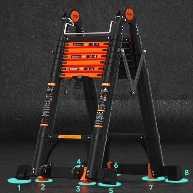 Simple Telescopic Step Ladders Home Kitchen Folding Aluminum Ladders Multi-functional Thickened Lifting Portable Folding Ladder
Simple Telescopic Step Ladders Home Kitchen Folding Aluminum Ladders Multi-functional Thickened Lifting Portable Folding Ladder