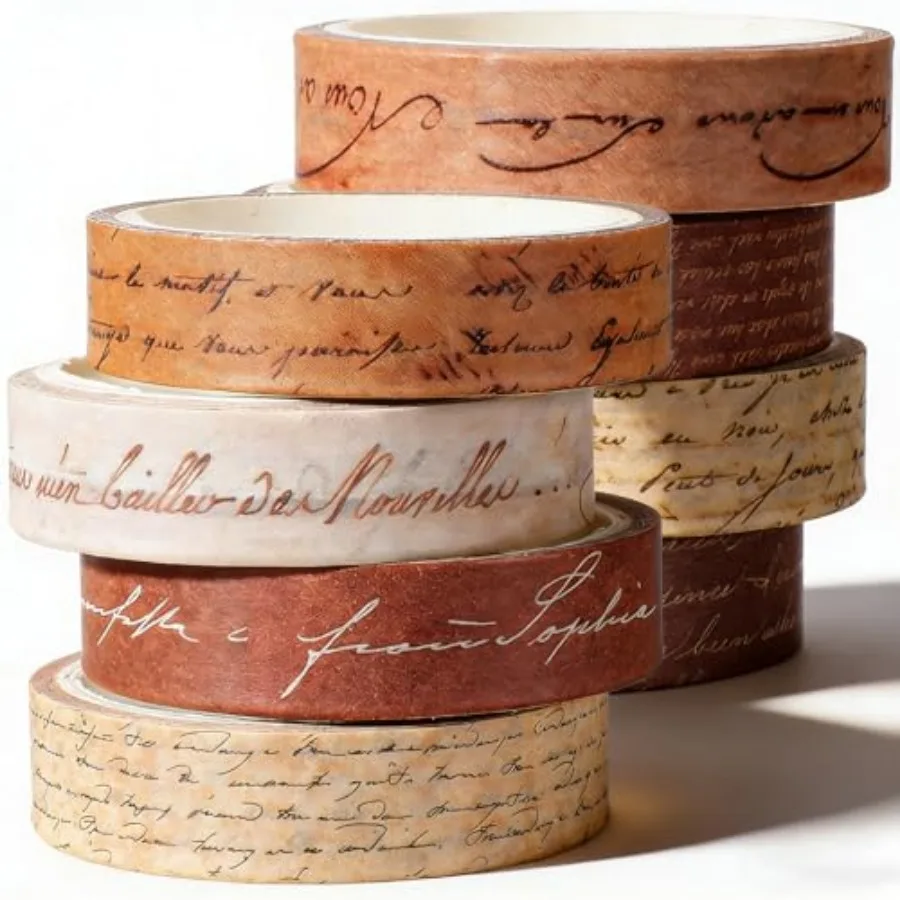 8 Rolls Arts Adhesive Tapes, Washi Tape Charming Vintage Washi Tape Set Thin Retro Decorative Masking Tapes for Journals Scrapb
8 Rolls Arts Adhesive Tapes, Washi Tape Charming Vintage Washi Tape Set Thin Retro Decorative Masking Tapes for Journals Scrapb