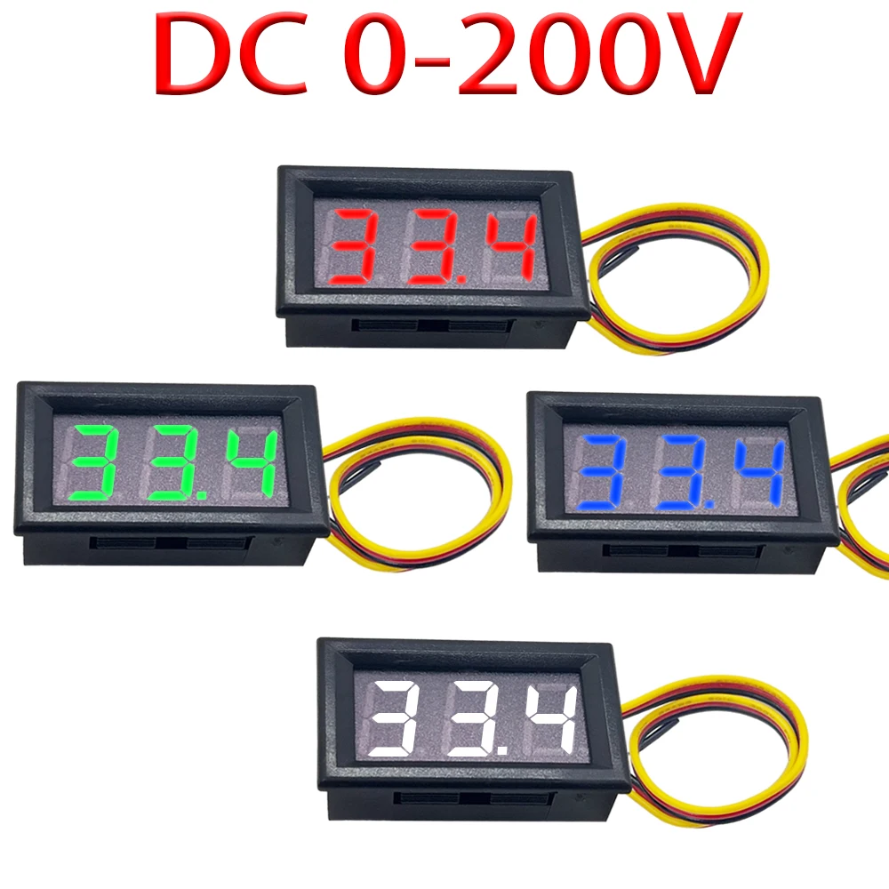 Digital Voltmeter DC 0-200V Digital Voltmeter Voltage Panel Meter Red/Blue/Green For Electromobile Motorcycle Car
Digital Voltmeter DC 0-200V Digital Voltmeter Voltage Panel Meter Red/Blue/Green For Electromobile Motorcycle Car