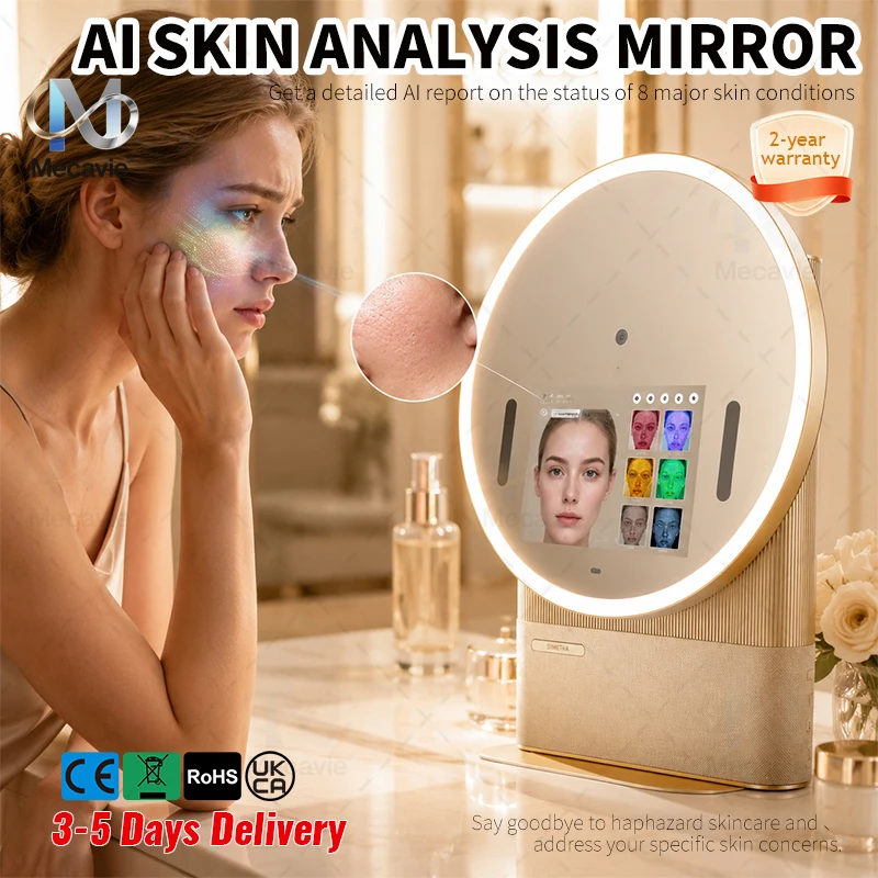 Smart AI Skin Analyzer Mirror, Thoughtful & Meaningful Gift for Loved Ones, 3D Facial Skin Detector with 8 Skin Issues Analysis, CE RoHS Certified, Ideal Skincare Device for Gifting on Any Special Occasion, Salon-Grade Beauty Equipment Mecavie
Smart AI Skin Analyzer Mirror, Thoughtful & Meaningful Gift for Loved Ones, 3D Facial Skin Detector with 8 Skin Issues Analysis, CE RoHS Certified, Ideal Skincare Device for Gifting on Any Special Occasion, Salon-Grade Beauty Equipment Mecavie