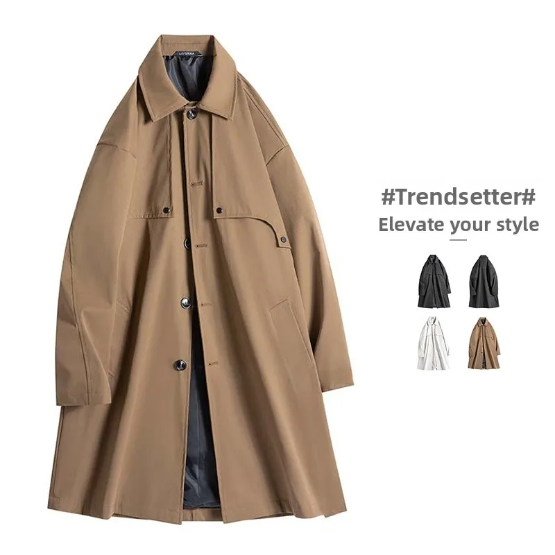 Cool Style Men's Mid-Length Jacket Autumn Fashionable Polyester Fabric Standard Fit Youth Long Sleeve Single Button Closure
Cool Style Men's Mid-Length Jacket Autumn Fashionable Polyester Fabric Standard Fit Youth Long Sleeve Single Button Closure