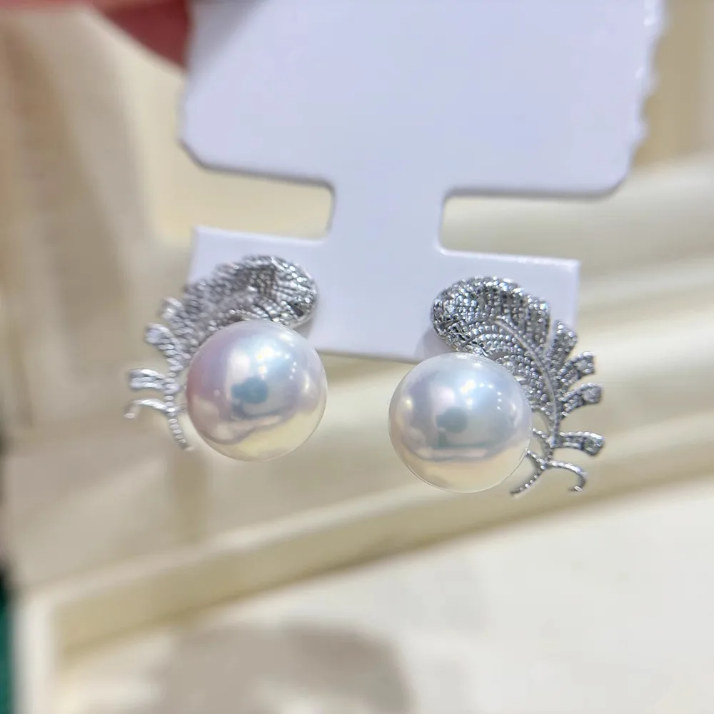 Gorgeous AAA+ 8-9mm Natural south sea Round White pearl earring 925 silver
Gorgeous AAA+ 8-9mm Natural south sea Round White pearl earring 925 silver
