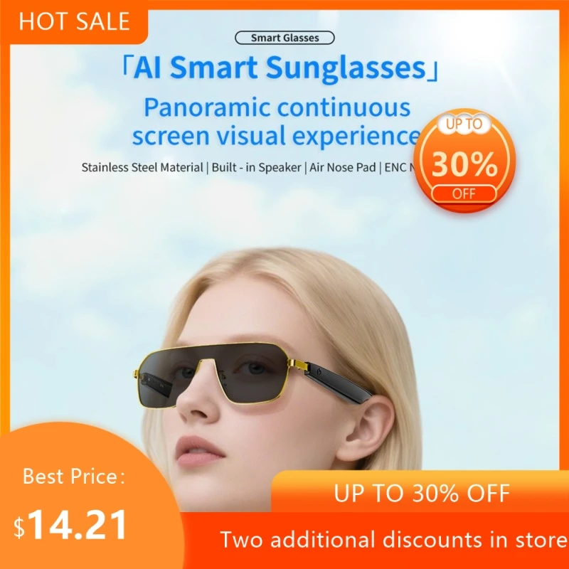 Metal Square Connected Lens Intelligent Sunglasses For Driving Sun Protection Bluetooth Sunglasses Earphones For Anti Glare 2026
Metal Square Connected Lens Intelligent Sunglasses For Driving Sun Protection Bluetooth Sunglasses Earphones For Anti Glare 2026