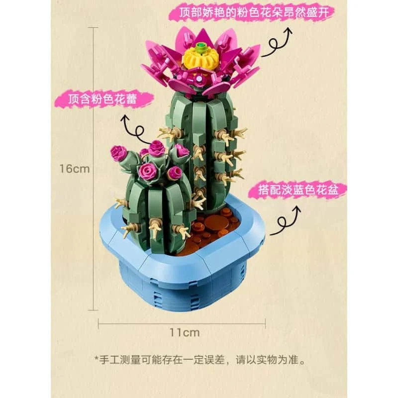 New Arrivals 482 PCS DIY Flower and Plant Toys Thorny Cacti Building Blocks Toys for Men and Women Decorations Gifts
New Arrivals 482 PCS DIY Flower and Plant Toys Thorny Cacti Building Blocks Toys for Men and Women Decorations Gifts