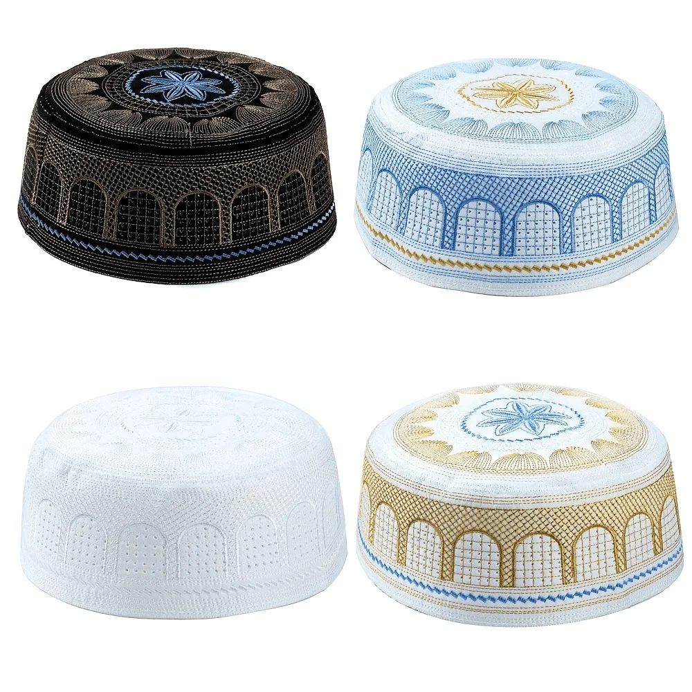 Набор из 4 шт. популярных вышитых головных уборов для мужчин: молитвенная шапка (такия, куфи) для Саудовской Аравии и ОАЭ, исламская шапка-такия
Набор из 4 шт. популярных вышитых головных уборов для мужчин: молитвенная шапка (такия, куфи) для Саудовской Аравии и ОАЭ, исламская шапка-такия