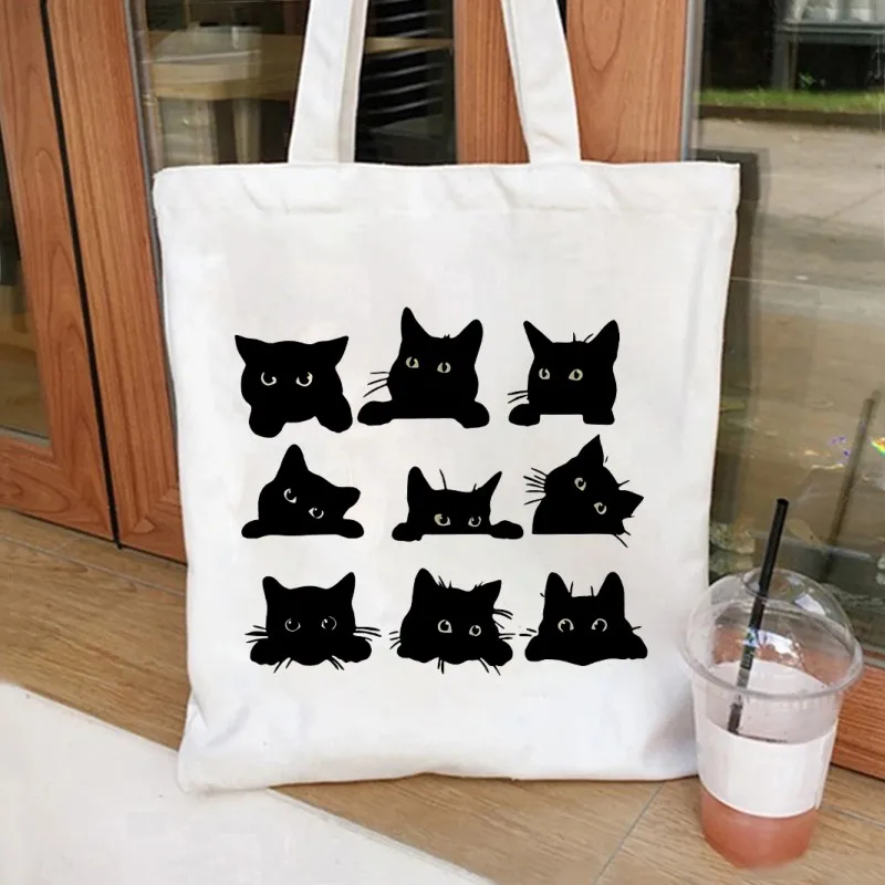 Cute Cats Tote Bag Handbag Cosmetic Bag Canvas Casual Shoulder Bag Eco Capacity Travel Shopping Bag
Cute Cats Tote Bag Handbag Cosmetic Bag Canvas Casual Shoulder Bag Eco Capacity Travel Shopping Bag