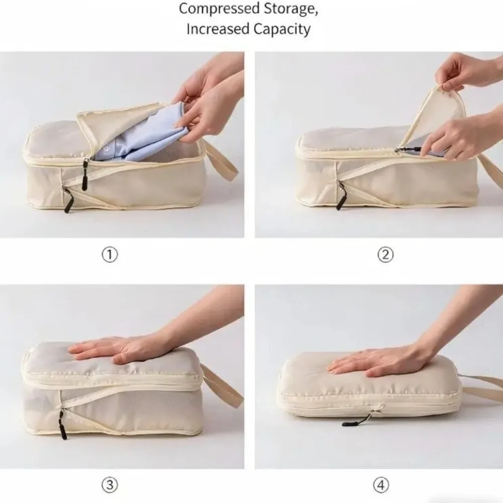 3 pcs/set Polyester Travel Compression Packing Cubes Compressible Large Capacity Portable Luggage Organizer Waterproof
3 pcs/set Polyester Travel Compression Packing Cubes Compressible Large Capacity Portable Luggage Organizer Waterproof