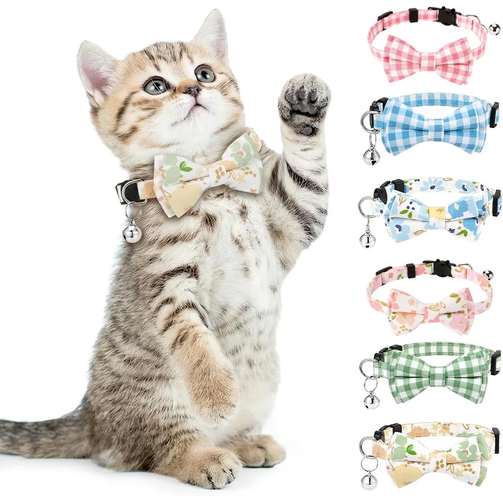 6 PCS Cat Collars with Bow Tie and Bell,Cat Collar Plaid,Breakaway Adjustable Cat Bow Tie Collars for Kittens Or Certain Puppies
6 PCS Cat Collars with Bow Tie and Bell,Cat Collar Plaid,Breakaway Adjustable Cat Bow Tie Collars for Kittens Or Certain Puppies