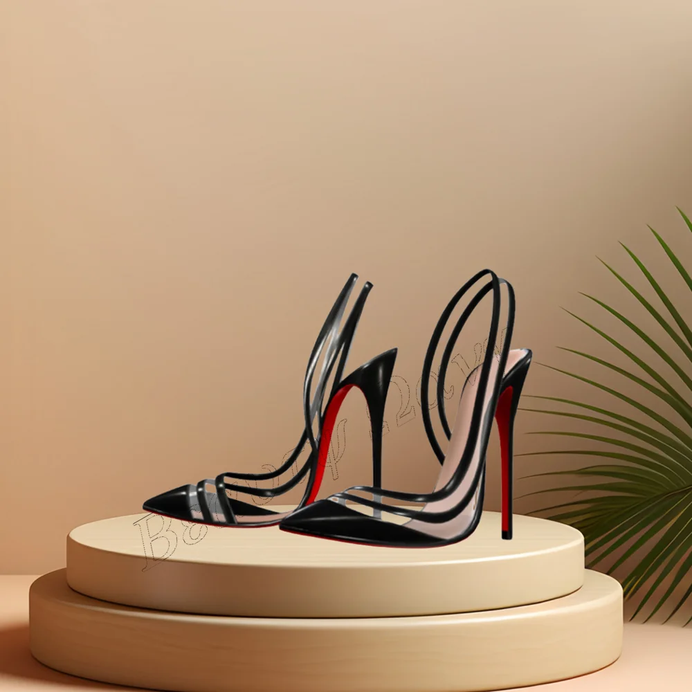 Black Clear PVC Cut Heel Pumps Back Strap Stilettos Shoes Thin High Heel Shoes for Women High Heel 2023 New Zapatillas Mujer
Black Clear PVC Cut Heel Pumps Back Strap Stilettos Shoes Thin High Heel Shoes for Women High Heel 2023 New Zapatillas Mujer