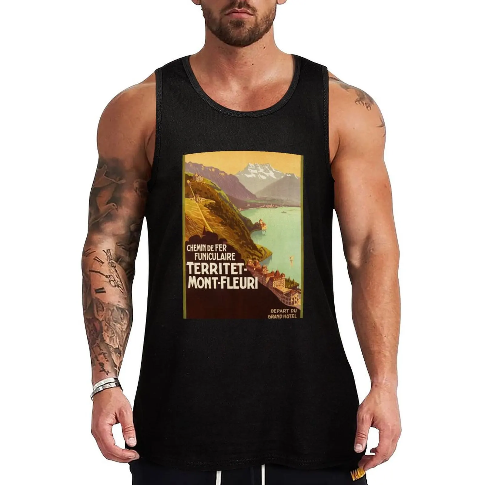 Chemin De Fer Funiculaire TERRITET MONT FLEURI Montreux Switzerland 1905 Old Funicular Railway Poster Tank Top
Chemin De Fer Funiculaire TERRITET MONT FLEURI Montreux Switzerland 1905 Old Funicular Railway Poster Tank Top