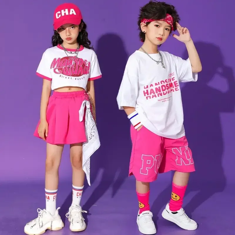 Girls Hip Hop Pink Crop Top Rose Plaid Skirts Boys T-shirt Street Dance Shorts Child Sweet Summer Clothes Sets Kids Jazz Costume
Girls Hip Hop Pink Crop Top Rose Plaid Skirts Boys T-shirt Street Dance Shorts Child Sweet Summer Clothes Sets Kids Jazz Costume