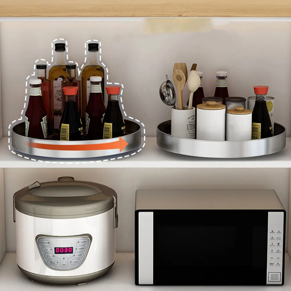1pc Stainless Steel Rotating Shelf Lazy Susan Rack Kitchen Organizer Seasoning Bottle Holder Food Container 360 Degree Turntable
1pc Stainless Steel Rotating Shelf Lazy Susan Rack Kitchen Organizer Seasoning Bottle Holder Food Container 360 Degree Turntable