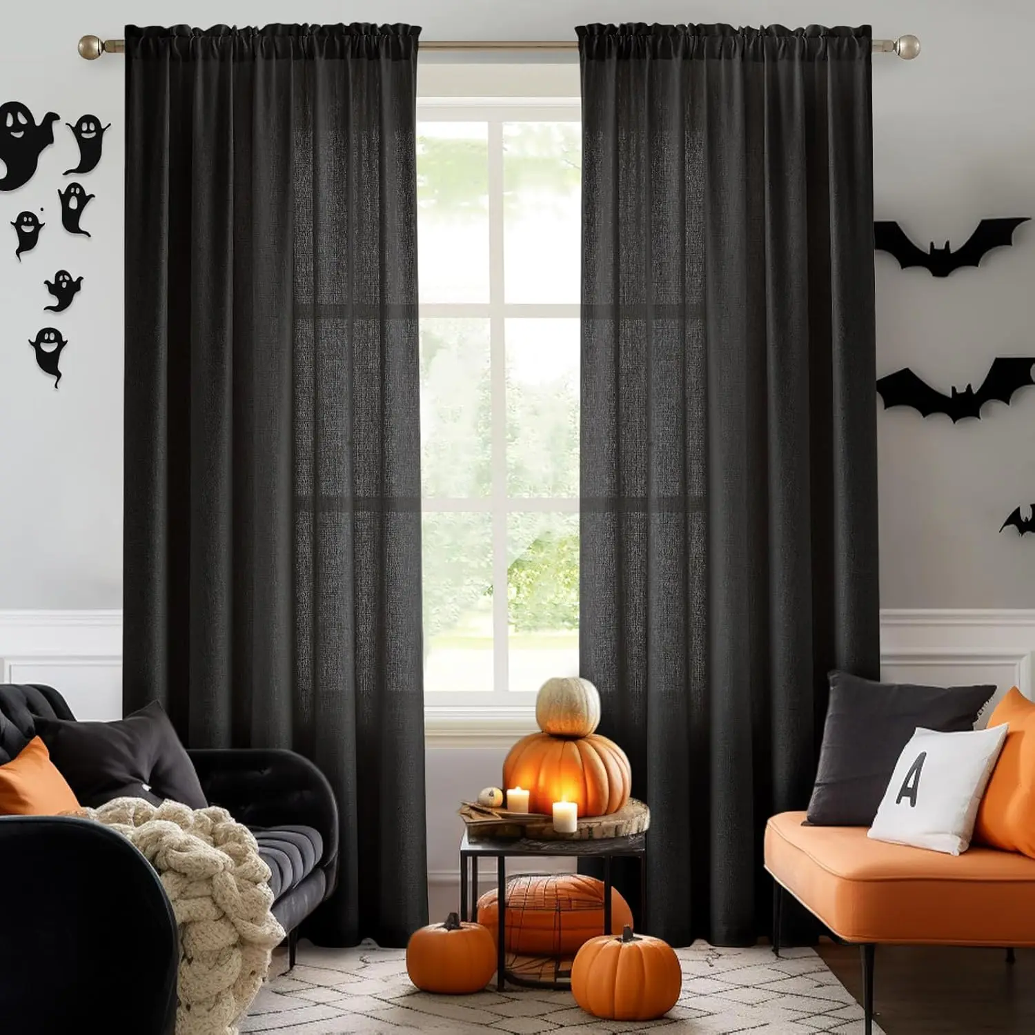 Kurtain Semi Sheer Curtains for Bedroom Living Room, Farmhouse Linen Texture Light Filtering Home Office Shiny Sheer Drap
Kurtain Semi Sheer Curtains for Bedroom Living Room, Farmhouse Linen Texture Light Filtering Home Office Shiny Sheer Drap