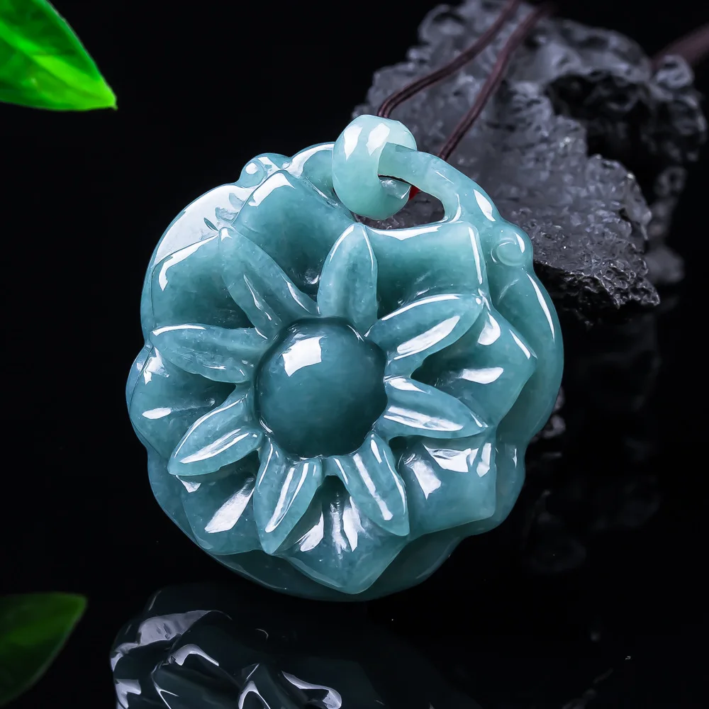 Natural Myanmar Jadeite Flower Pendant Necklace Gemstone Real Jade Talismans Vintage Carved Amulet Designer Gifts for Women
Natural Myanmar Jadeite Flower Pendant Necklace Gemstone Real Jade Talismans Vintage Carved Amulet Designer Gifts for Women