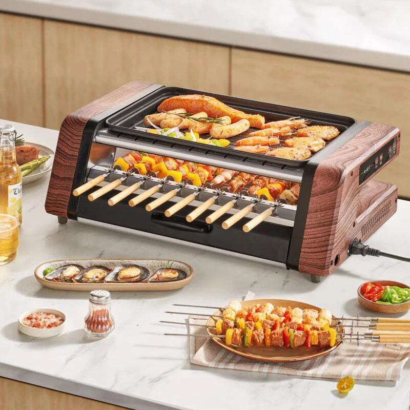 220V Multifunctional Electric Griddle Smoke-Free Non-Stick Grill Double-Layer Fully Automatic Rotating Electric Griddle
220V Multifunctional Electric Griddle Smoke-Free Non-Stick Grill Double-Layer Fully Automatic Rotating Electric Griddle
