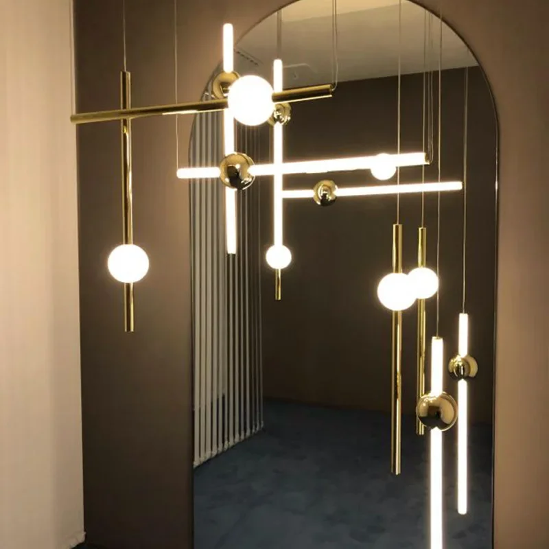 Modern Stairecase Chandelier Simple Geometric Line Hanging Light For Bedroom Bedside Parlor Decor LED Table Pendant Lamp
Modern Stairecase Chandelier Simple Geometric Line Hanging Light For Bedroom Bedside Parlor Decor LED Table Pendant Lamp