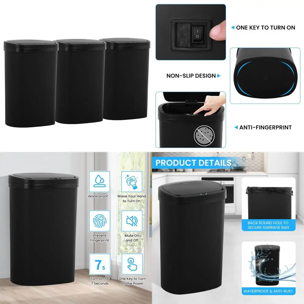 Motion Sensor 50 Liter High-Capacity Kitchen Trash Can with Automatic Lid for Touch-Free Garbage Disposal
Motion Sensor 50 Liter High-Capacity Kitchen Trash Can with Automatic Lid for Touch-Free Garbage Disposal