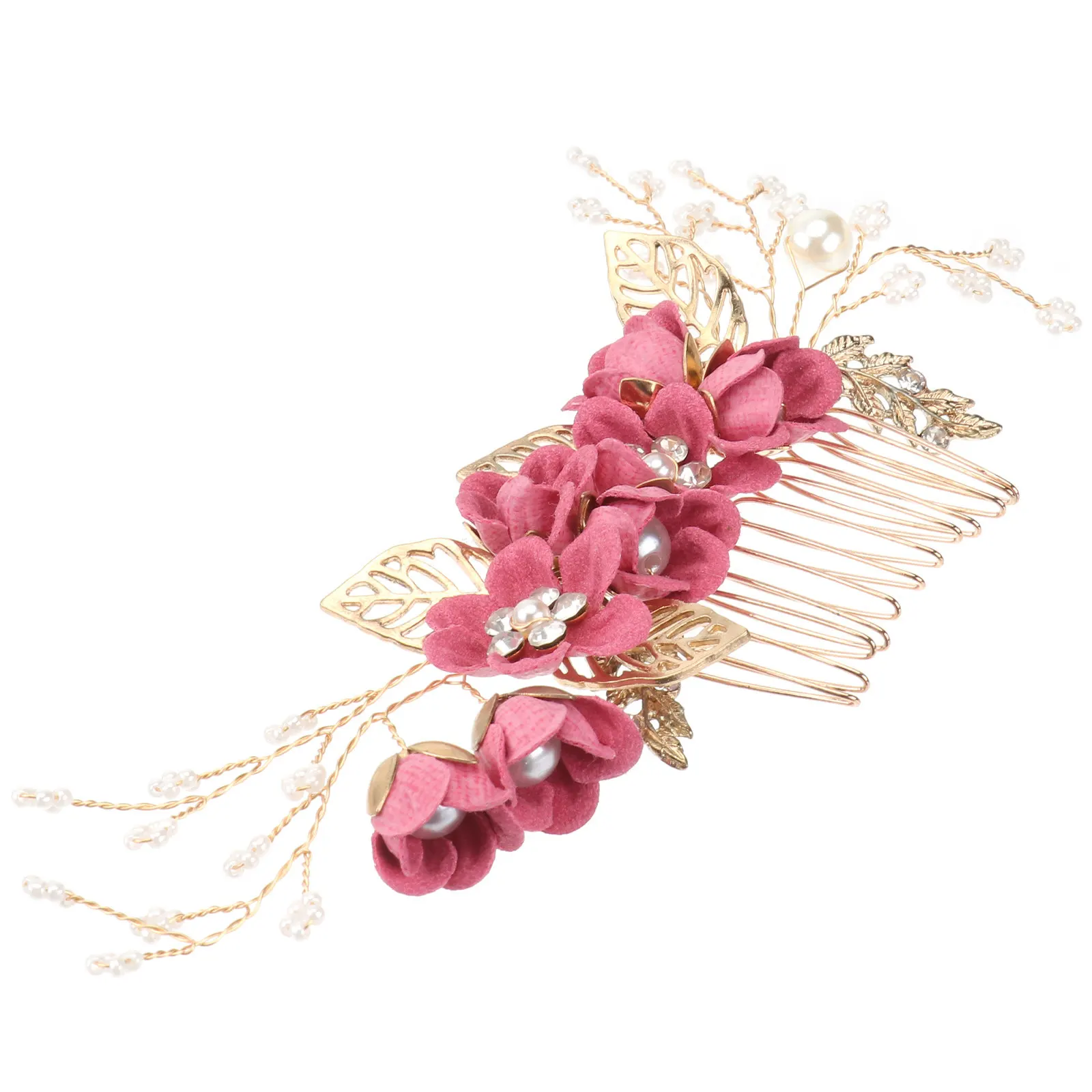 Delicate Flower Shaped Bridal Hair Comb Alloy with Sparkling Crystals Wedding Hair Accessories for Bride Bridesmaid Party Prom
Delicate Flower Shaped Bridal Hair Comb Alloy with Sparkling Crystals Wedding Hair Accessories for Bride Bridesmaid Party Prom