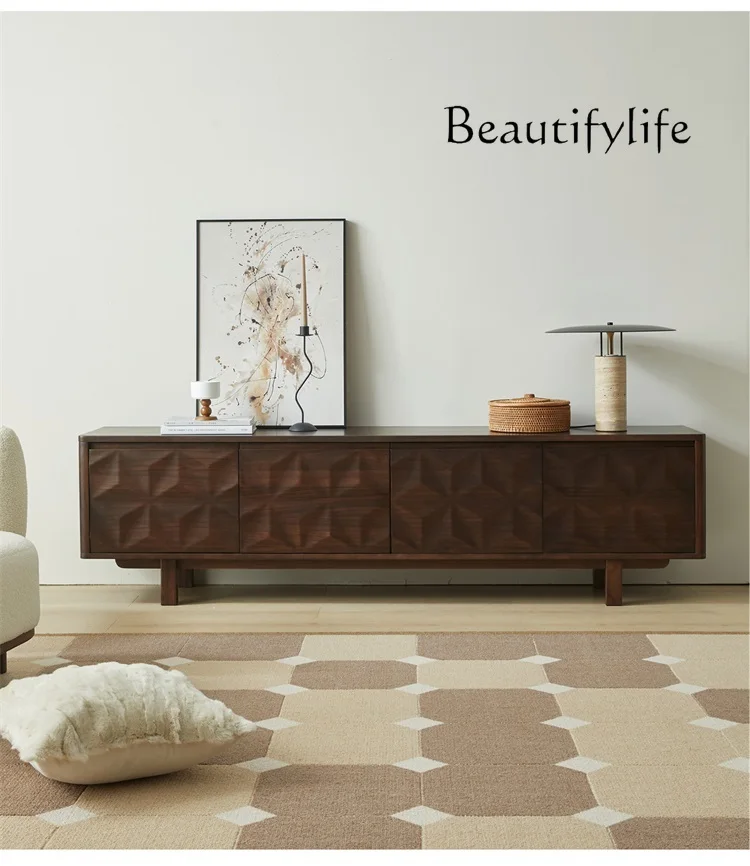 Chinese Ancient Style Black Walnut Wooden TV Cabinet Modern Minimalist Living Room Four-Door TV Cabinet
Chinese Ancient Style Black Walnut Wooden TV Cabinet Modern Minimalist Living Room Four-Door TV Cabinet