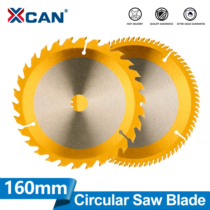 XCAN 1pc 160mm TCT Circular Saw Blade Carbide Tipped Wood Cutting Disc 30T 80T Titianium Coated Woodworking Saw Blade
XCAN 1pc 160mm TCT Circular Saw Blade Carbide Tipped Wood Cutting Disc 30T 80T Titianium Coated Woodworking Saw Blade