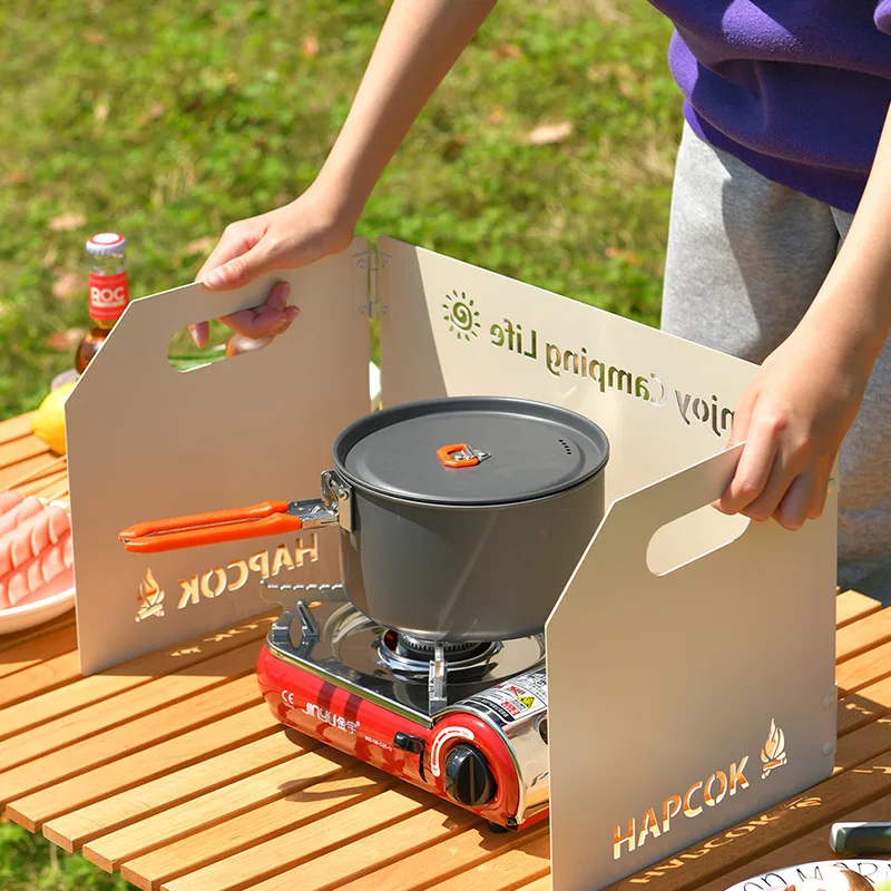Outdoor camping three-fold plate stove portable hot plate thickened folding windproof plate cassette stove three-fold windshield
Outdoor camping three-fold plate stove portable hot plate thickened folding windproof plate cassette stove three-fold windshield