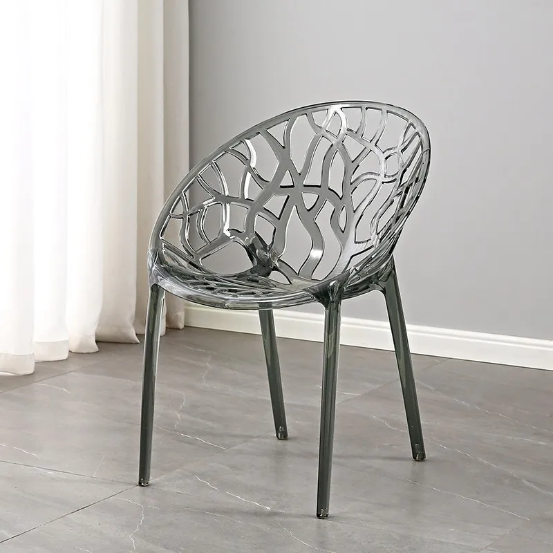 Household acrylic transparent plastic crystal PC backrest stool ins Nordic chair
Household acrylic transparent plastic crystal PC backrest stool ins Nordic chair