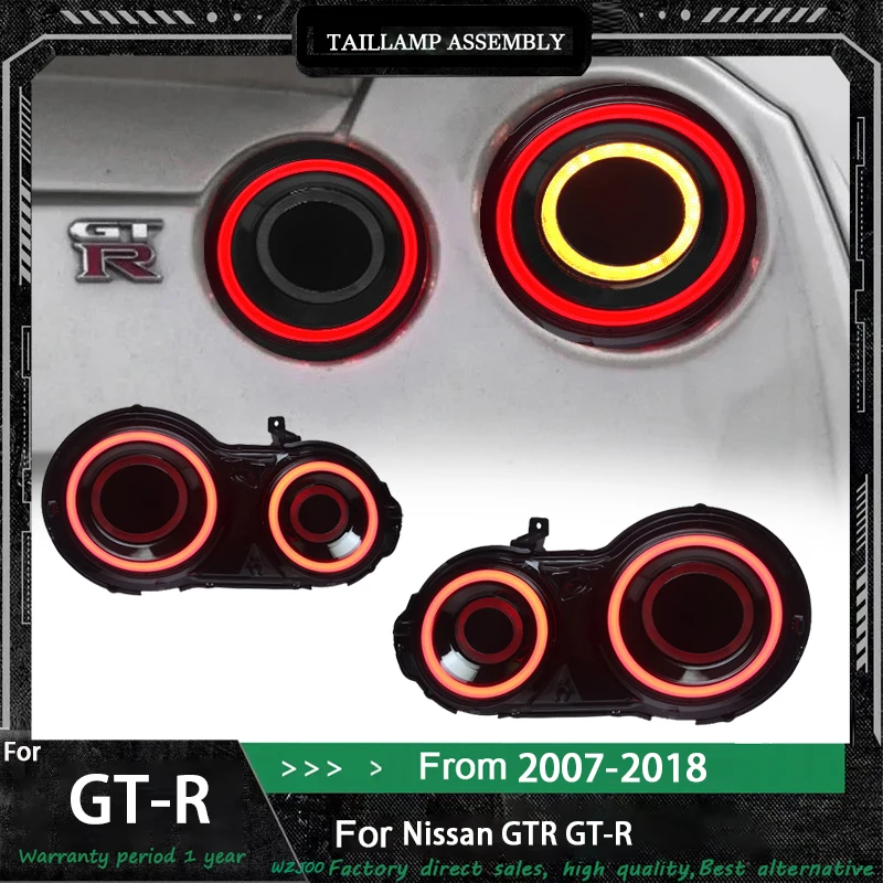 For Nissan GTR Tail Light 2007-2018 Modified LED Rear Tail Light Assemblies Car Turn Signal DRL Auto Lamp Accessories
For Nissan GTR Tail Light 2007-2018 Modified LED Rear Tail Light Assemblies Car Turn Signal DRL Auto Lamp Accessories