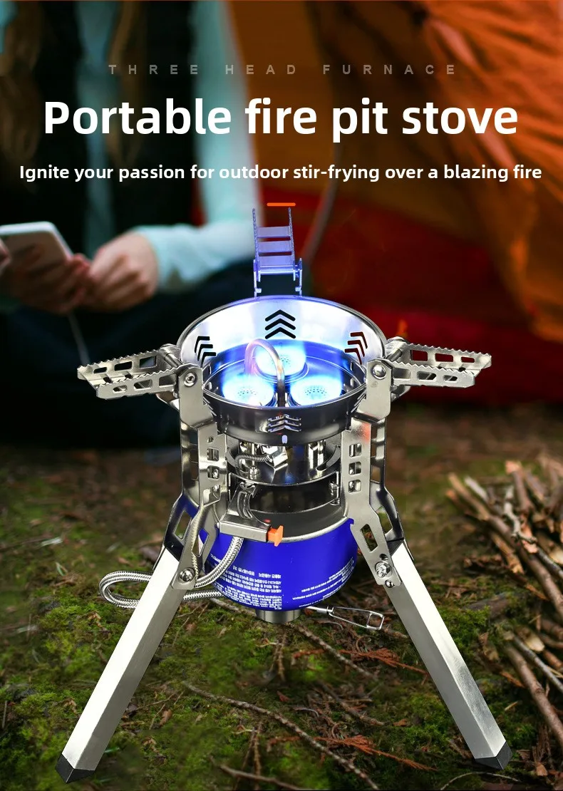Outdoor Field Stove Cassette Stove Three-head Gas Stove BBQ Camping Stove Picnic Stove Stove Head Stove
Outdoor Field Stove Cassette Stove Three-head Gas Stove BBQ Camping Stove Picnic Stove Stove Head Stove