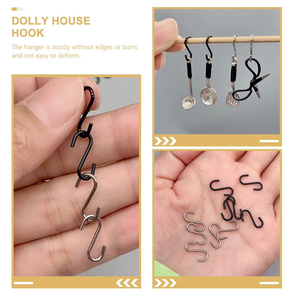 10Pcs Mini S-Hook Metal Kitchen Hangers Sturdy Dollhouse Accessories for Kids Room Kindergarten Nursery Tiny House Kit
10Pcs Mini S-Hook Metal Kitchen Hangers Sturdy Dollhouse Accessories for Kids Room Kindergarten Nursery Tiny House Kit