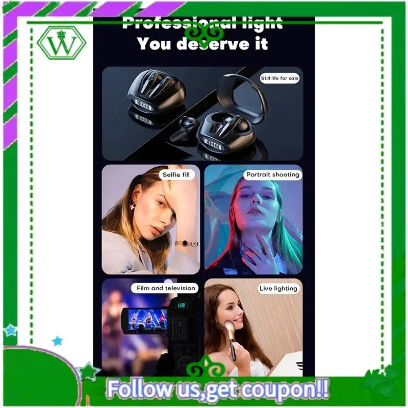 Reliable-M20 RGB Fill Light Magnetic Cell Double-Sided Selfie Light Clip-On Flat Light For Camera & Makeup Video Conferencing
Reliable-M20 RGB Fill Light Magnetic Cell Double-Sided Selfie Light Clip-On Flat Light For Camera & Makeup Video Conferencing