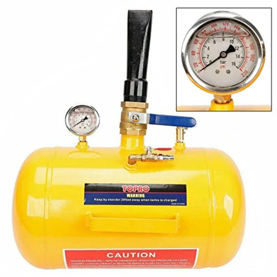 5 Gallon Air Tire Bead Seater - 145PSI Blaster Tool Seating Inflator w/Gauge Car Truck ATV Tank Heavy Duty
5 Gallon Air Tire Bead Seater - 145PSI Blaster Tool Seating Inflator w/Gauge Car Truck ATV Tank Heavy Duty