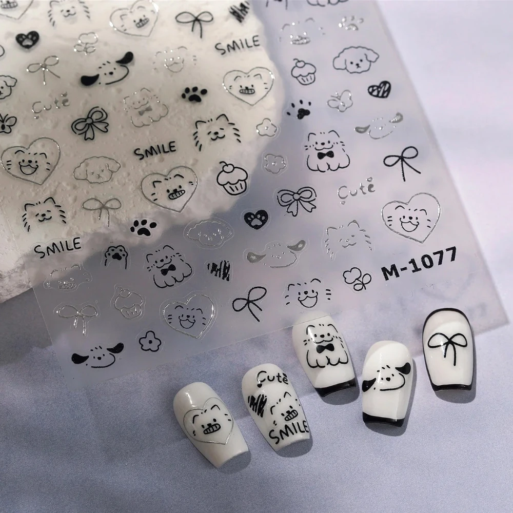 Lovely Cartoon Graffiti Dog Bowknot Flower Love Heart 3D Self Adhesive Nail Art Stickers Cute Cat Rabbit Puppy Manicure Decals
Lovely Cartoon Graffiti Dog Bowknot Flower Love Heart 3D Self Adhesive Nail Art Stickers Cute Cat Rabbit Puppy Manicure Decals