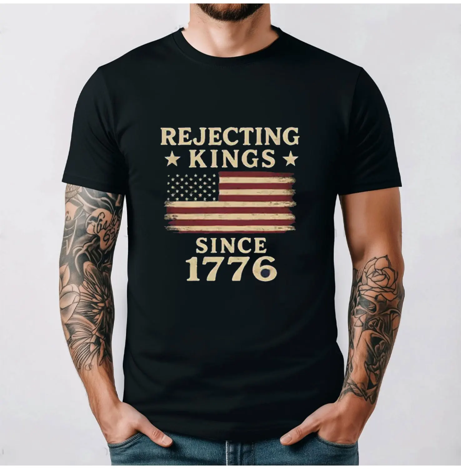 Rejecting Kings Since 1776 Shirt Pro-Democracy Anti-Authoritarian High Quality Cotton Tee Fashion Letters Printed T-shirt Tops
Rejecting Kings Since 1776 Shirt Pro-Democracy Anti-Authoritarian High Quality Cotton Tee Fashion Letters Printed T-shirt Tops