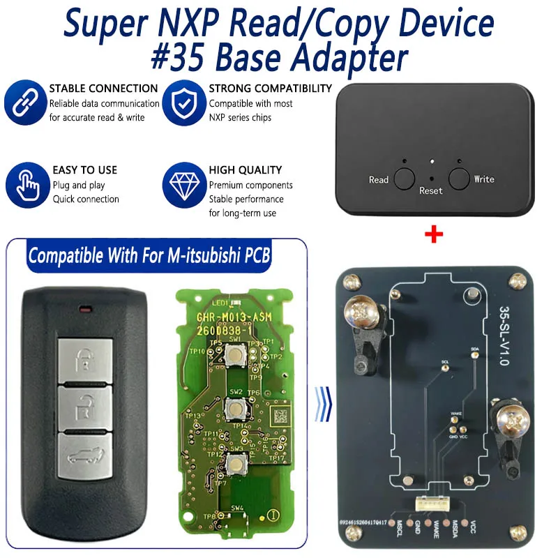 Super NXP Killer Read Copy Device With Adapter Base For M-itsubishi Key All NXP Smart Keys Clones 4 Tokens & Unlimited Version
Super NXP Killer Read Copy Device With Adapter Base For M-itsubishi Key All NXP Smart Keys Clones 4 Tokens & Unlimited Version