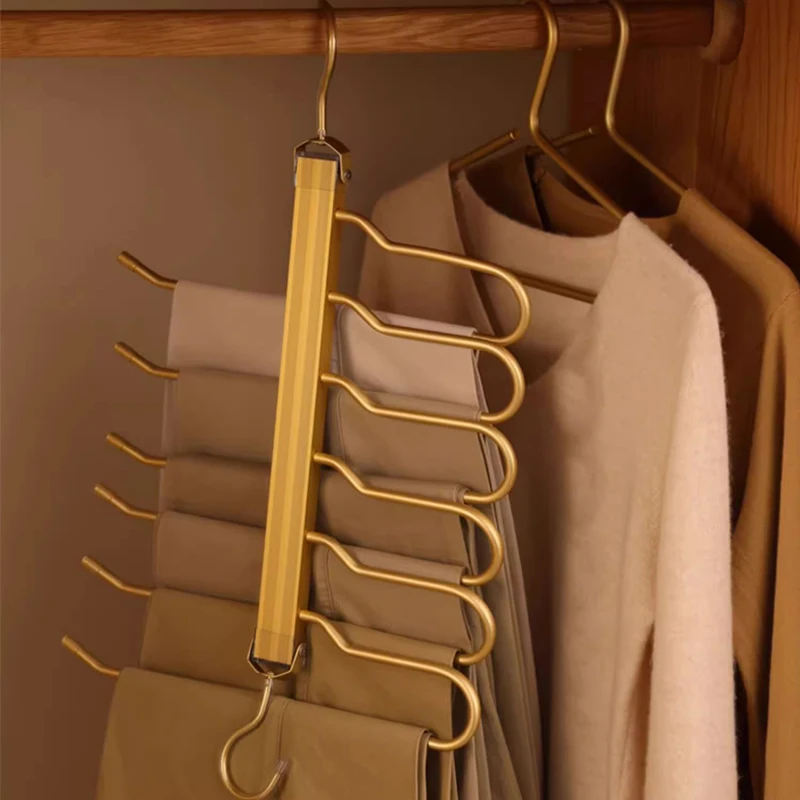 6-layer Trousers Racks Folding Pants Rack Clothes Pants Hangers Multifunctional Hats Scarves Belts Storage Rack Home Organizer
6-layer Trousers Racks Folding Pants Rack Clothes Pants Hangers Multifunctional Hats Scarves Belts Storage Rack Home Organizer