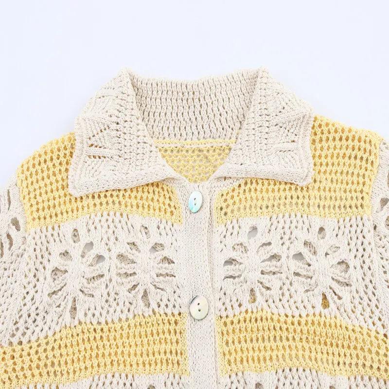 Women's Summer New Knitted Svel Collared Me Top Versatile Floral Embroidery Eyelet Commute Sle ort Length Cardigan
Women's Summer New Knitted Svel Collared Me Top Versatile Floral Embroidery Eyelet Commute Sle ort Length Cardigan