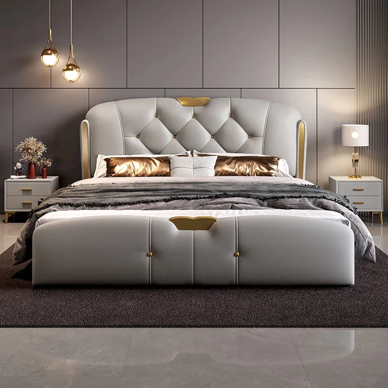 High End Large Bed Headboard Low Cost Sleeping Design Bedroom Bed Human Leather Modern Muebles Para Dormitorio Nordic Furniture
High End Large Bed Headboard Low Cost Sleeping Design Bedroom Bed Human Leather Modern Muebles Para Dormitorio Nordic Furniture