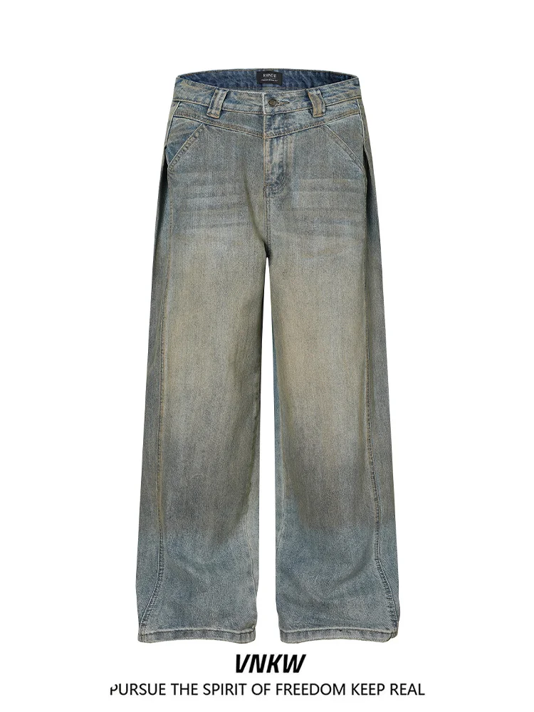 Retro Waed Straight Leg Jeans Men's Loose Wide Leg Casual Long Pants Yellow Mud Color Men's Loose Fit Classic Blue Jeans
Retro Waed Straight Leg Jeans Men's Loose Wide Leg Casual Long Pants Yellow Mud Color Men's Loose Fit Classic Blue Jeans