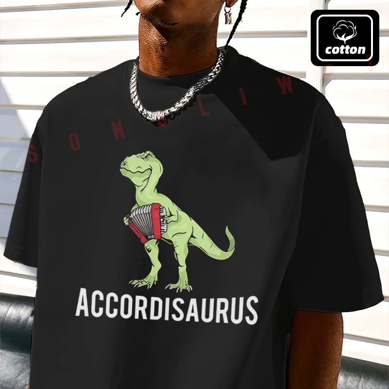 Accordisaurus Accordion Player Music Accordion Motorcycle T-Shirt Men's Black Cotton New Summer Casual O-neck Short Sleeve Tees
Accordisaurus Accordion Player Music Accordion Motorcycle T-Shirt Men's Black Cotton New Summer Casual O-neck Short Sleeve Tees