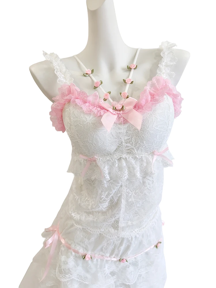 Милые кружевные топы, женские летние шикарные модные банты с цветами, украшения, тонкие майки в стиле Лолиты, футболка
Милые кружевные топы, женские летние шикарные модные банты с цветами, украшения, тонкие майки в стиле Лолиты, футболка