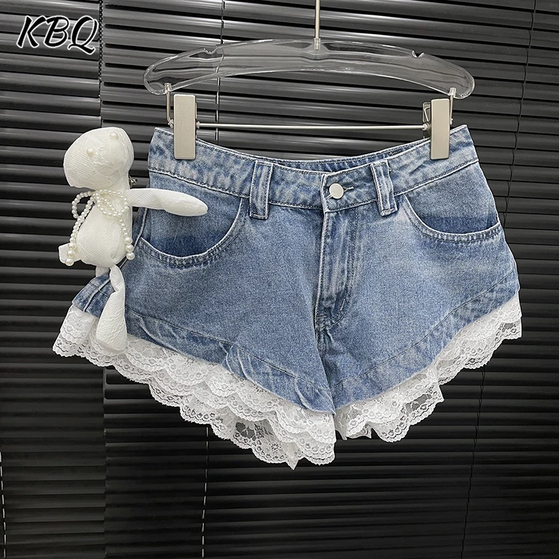 KBQ Casual Spliced Lace Solid Slimming Shorts For Women High Waist Patchwork Pocket Designer Mini Trouses Female Fashion Style
KBQ Casual Spliced Lace Solid Slimming Shorts For Women High Waist Patchwork Pocket Designer Mini Trouses Female Fashion Style